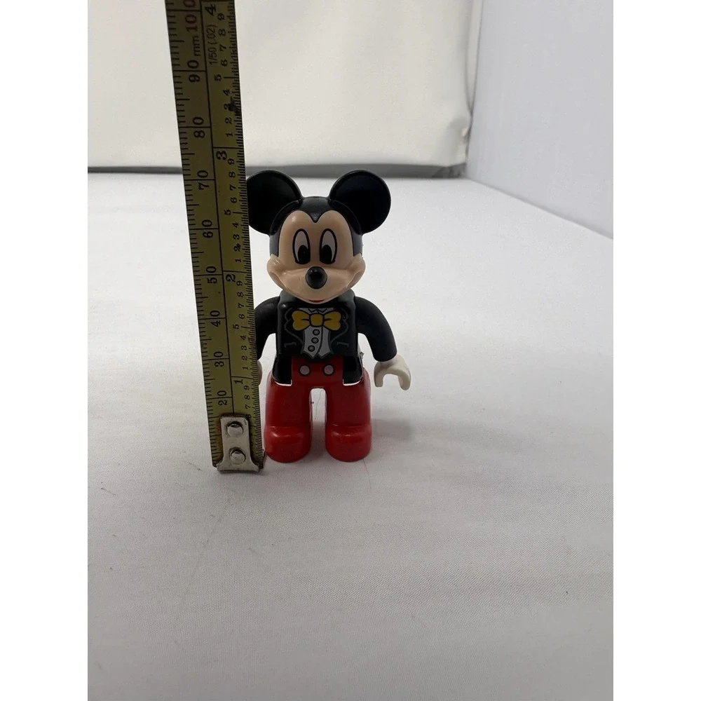 Lego Duplo Disney Mickey Mouse Figure Black Coat Yellow Tie Red Pants